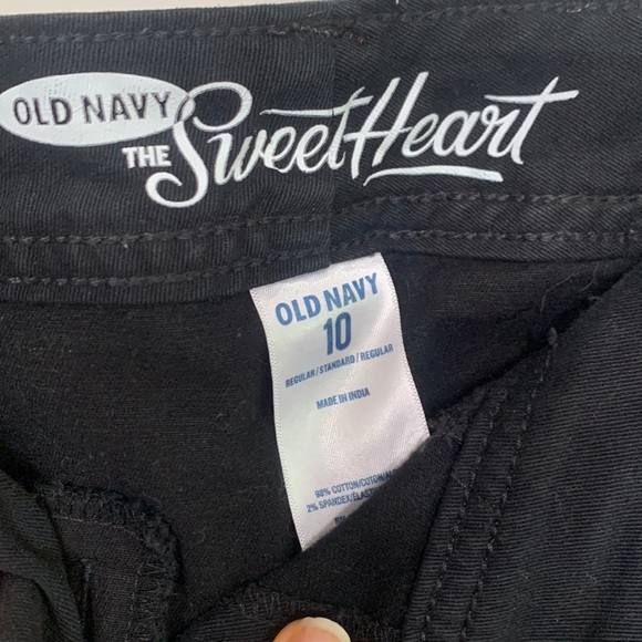 Old navy sweetheart black khaki size 10 - Picture 2 of 5